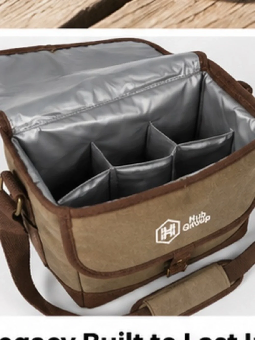 6-Pack Canvas Cooler Shoulder Bag w/ Bottle Opener